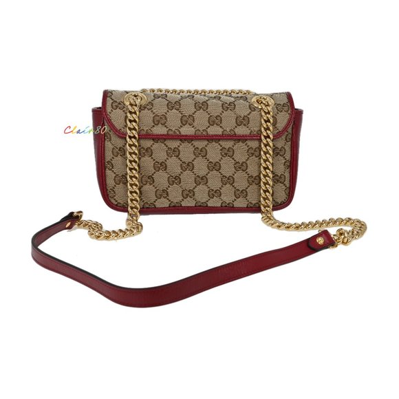Gucci GG Marmont Diagonal Matelassé Original GG Canvas Mini Cross Body Bag - Picture 3 of 9